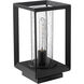 Smyth 1 Light 13 inch Natural Black Outdoor Pier Mount in Seeded Glass